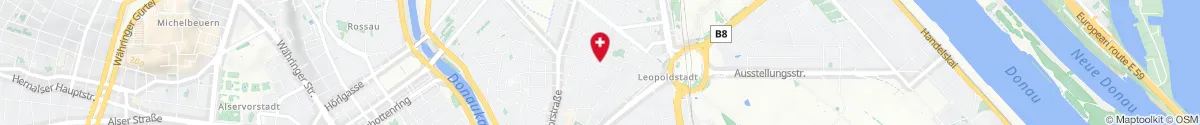 Kartendarstellung des Standorts für Apotheke Zum Patriarchen in 1020 Wien